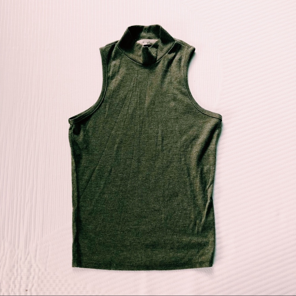Olive Mock Top
